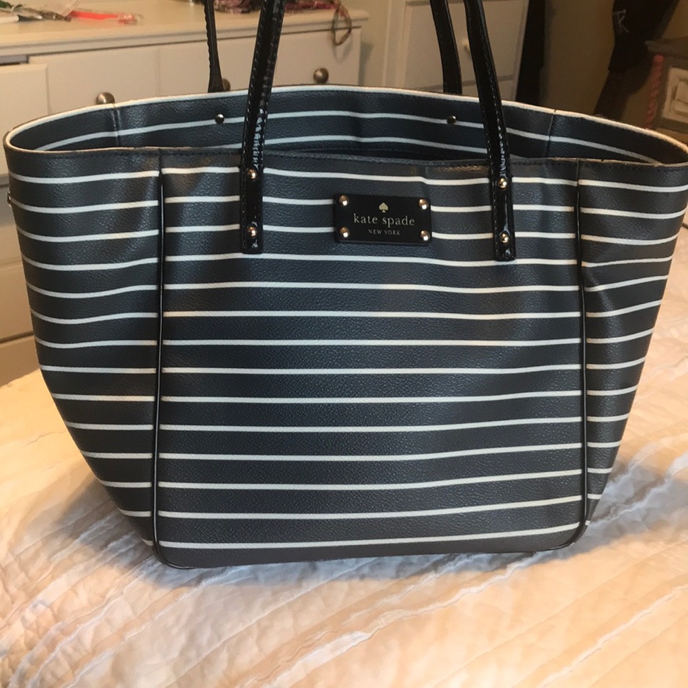 Kate Spade blue & white stripped bag